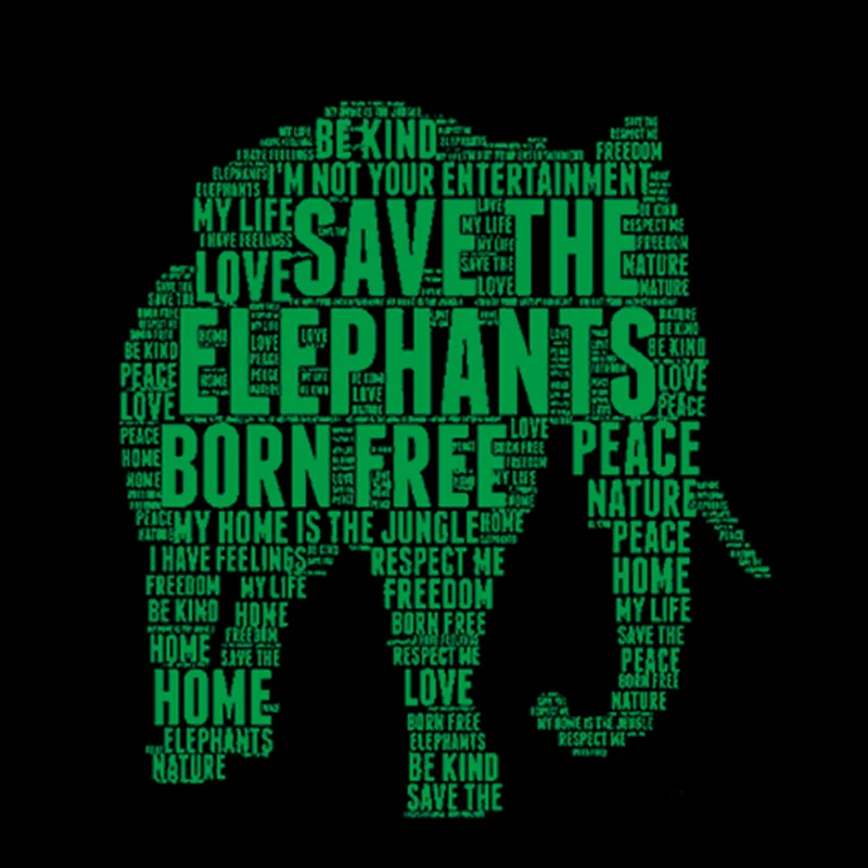 

Elephant Patches Luminous Apparel Accessories Clothing Heat Transfer Paper Letter Sticker for Clothes Fluorescence Patch