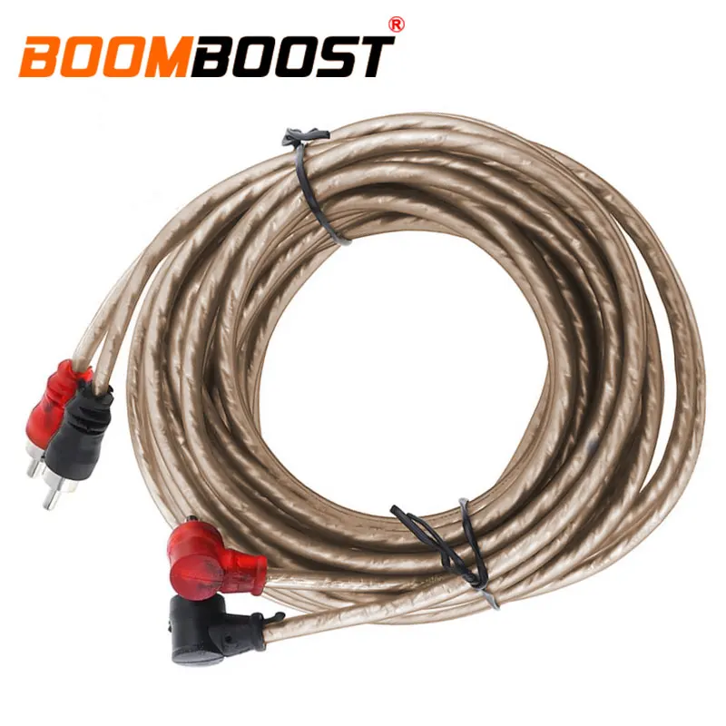 Коричневый фотоусилитель витая пара 5 м Чистый медный автомобильный аудиокабель