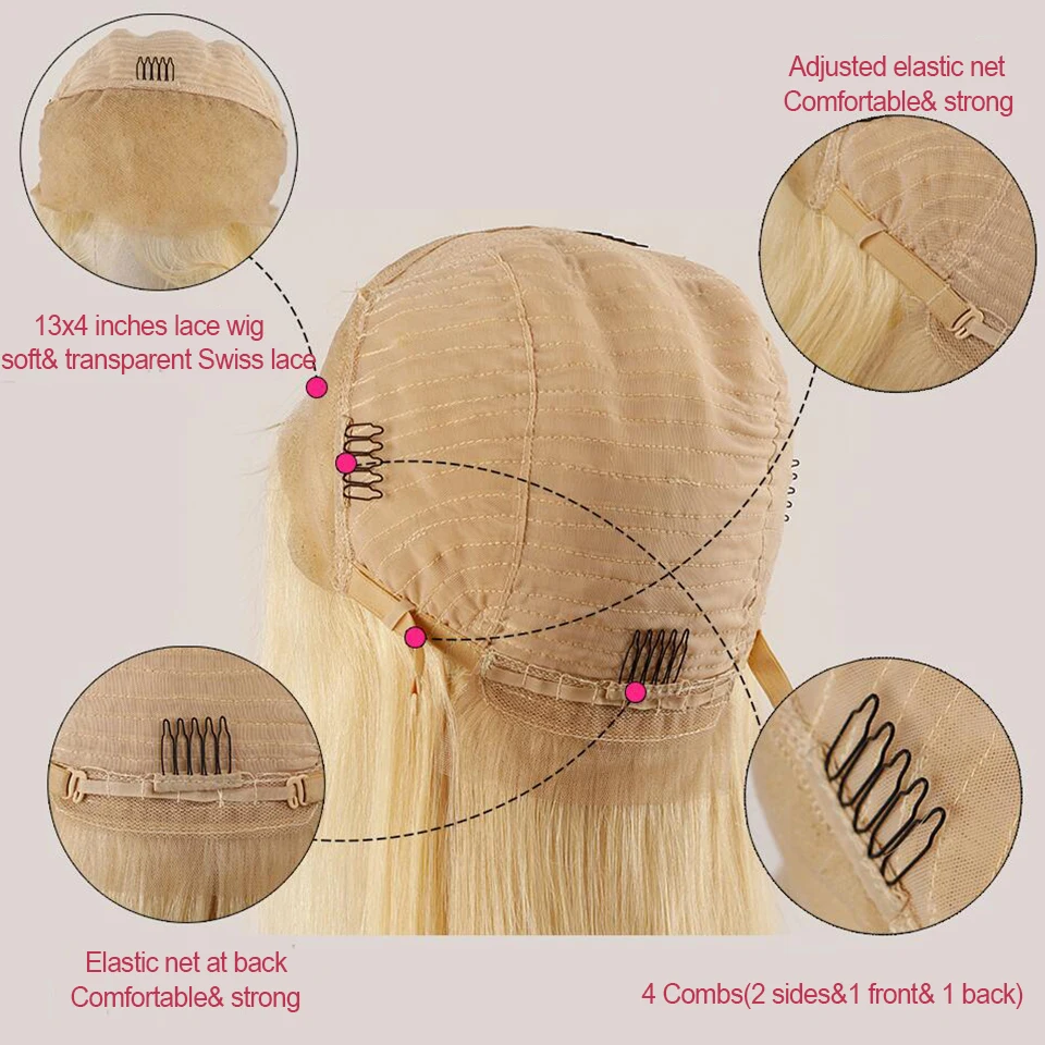 BINF 613 парик с Фронтом шнурка бразильские Прямые Remy человеческие волосы парики