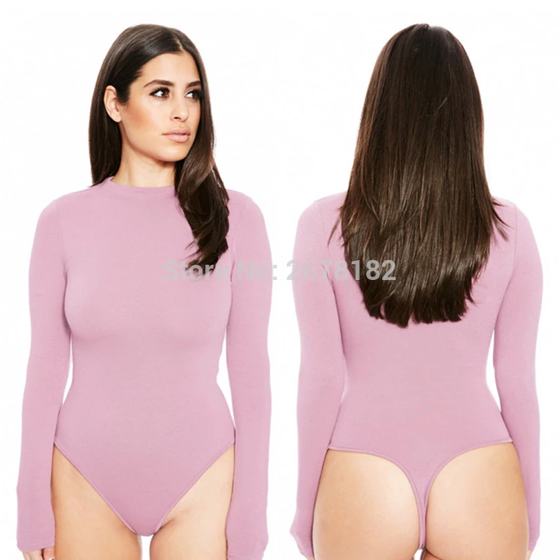 2018 повседневный женский боди с длинным рукавом и круглым вырезом белый черный