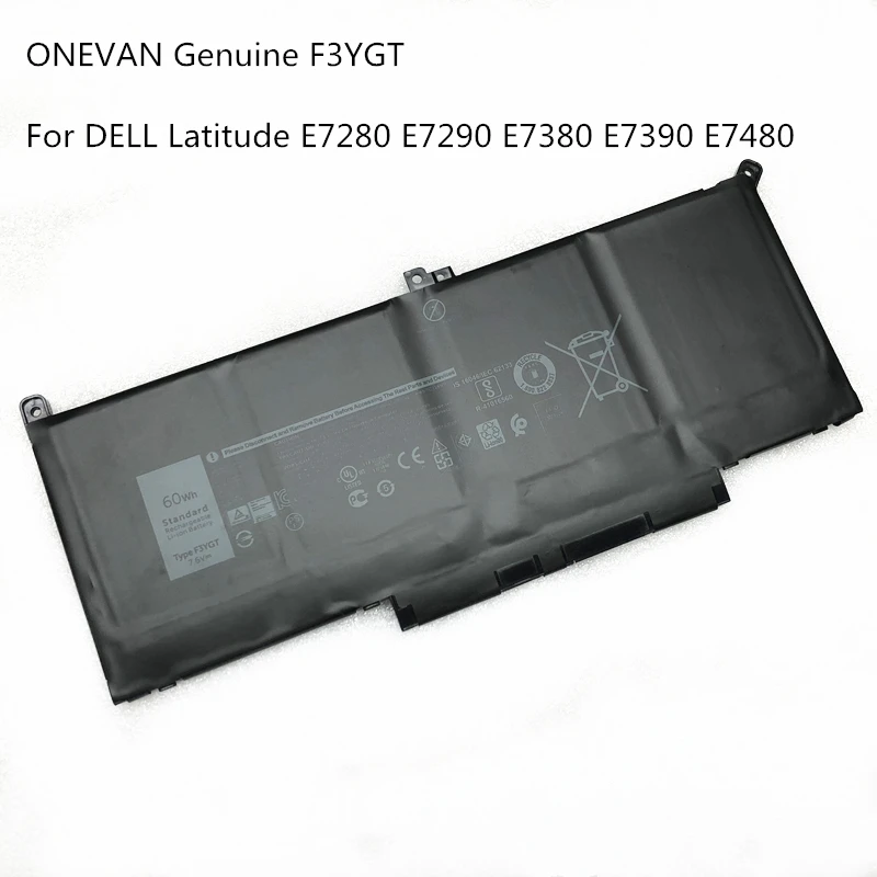 

NEW Original Laptop Battery 2X39G F3YGT For DELL For Latitude 12 7000 7290 13 7000 7390 7380 7490 7.6V 60WH