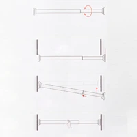 no drilling extendable bathroom hanging shower curtain rods adjustable telescopic pole rod hanger for curtain wardrobe accessori