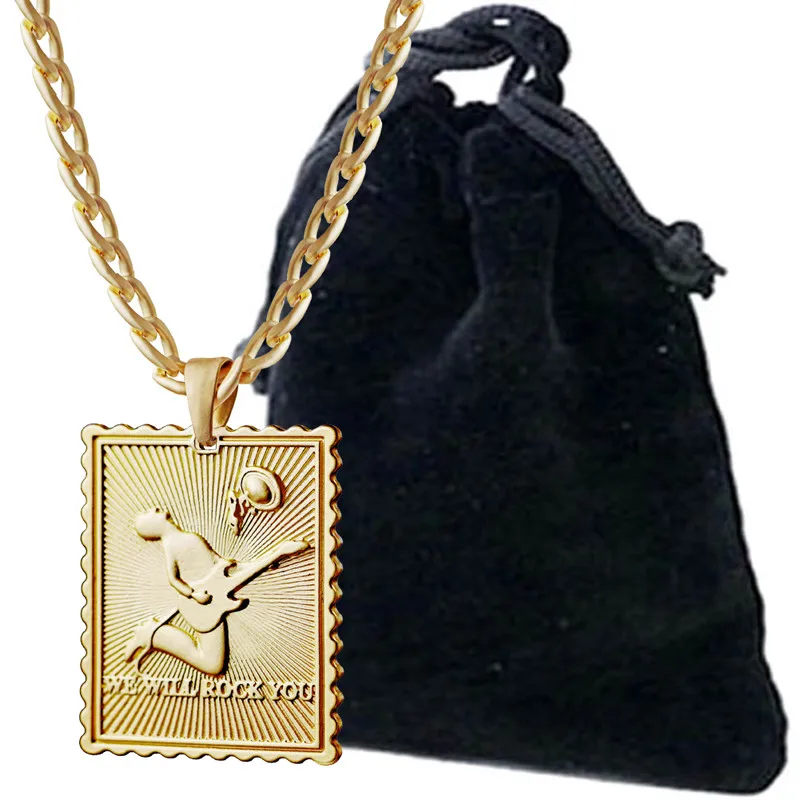 3D Rilievo музыкальный кулон в стиле хип-хоп ожерелье браслет из нержавеющей стали