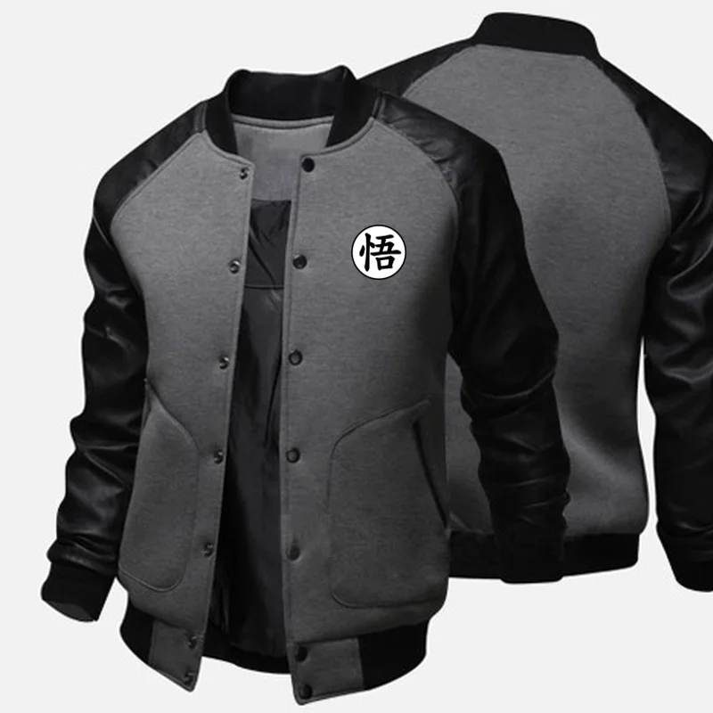 

2021 New Men Baseball Jacket Autumn Cool Outwear Jacket Patchwork Stand Collar Casual Slim Fit Jackets and Coats for Men