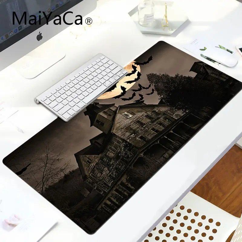 

MaiYaCa Beautiful Anime Happy Halloween Pumpkin Anti-Slip Durable Silicone Computermats Large Lockedge Mouse pad PC Computer mat