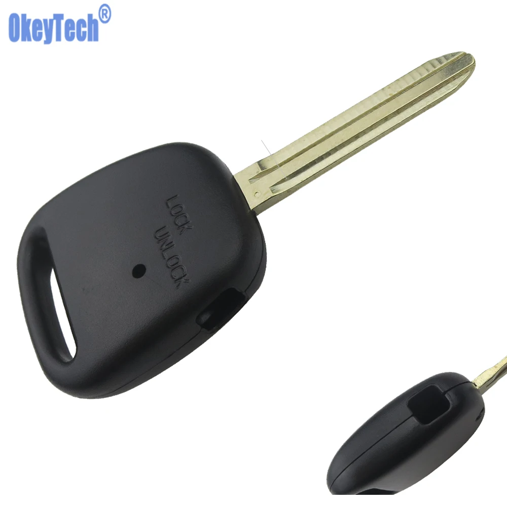 

OkeyTech, 1 Боковая кнопка для TOYOTA Carina Estima Harrier, Previa Corolla Celica, чехол для ключа, необработанное лезвие TOY43
