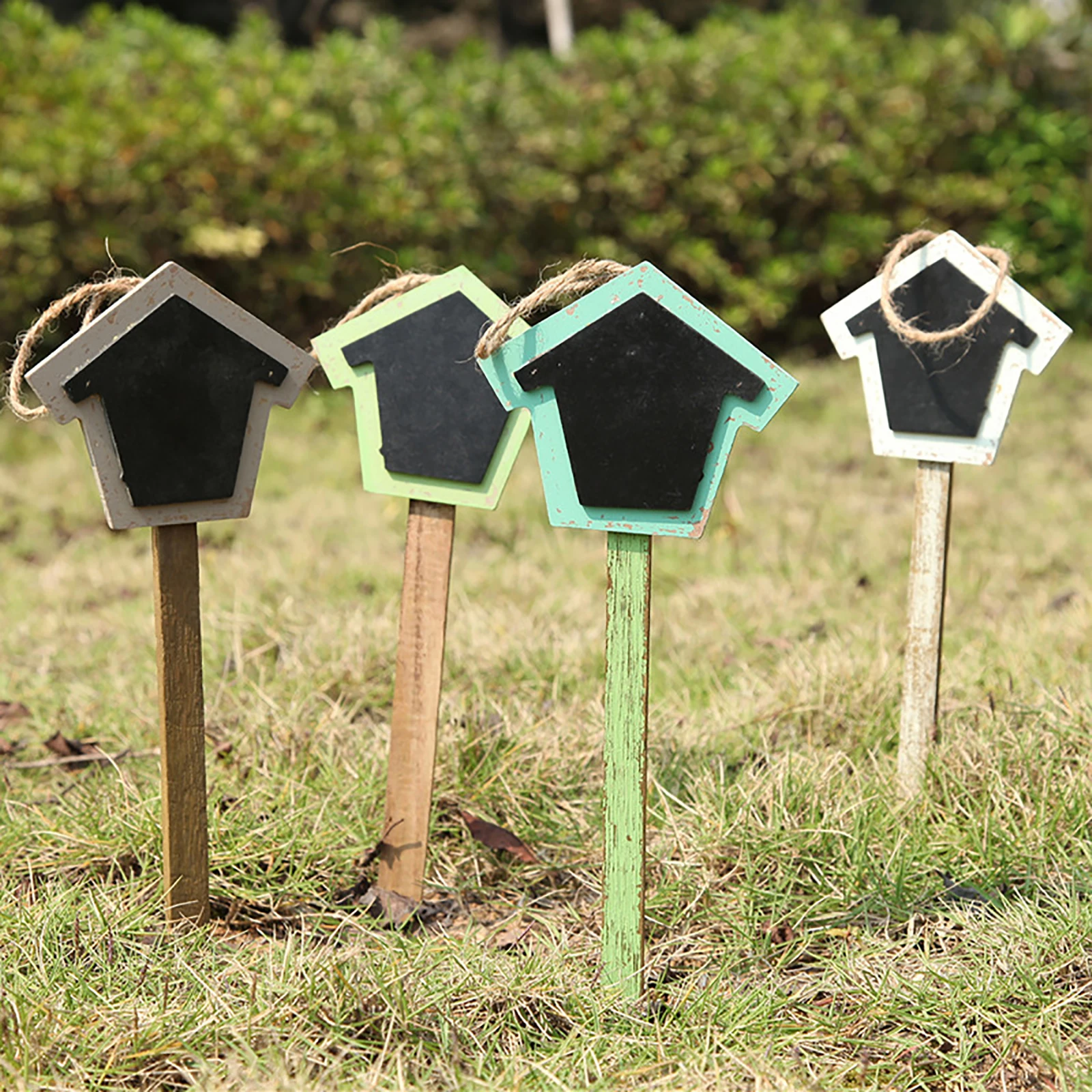 6 шт мини деревянной доске маркеры для растений креативная рабочая доска знаки