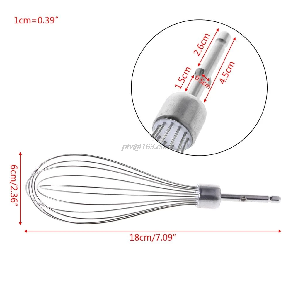 

Hot Sell Stainless Steel Electric Eggs Beater Accessories Frother Mixer Whisk Kitchen Tool Hight quality