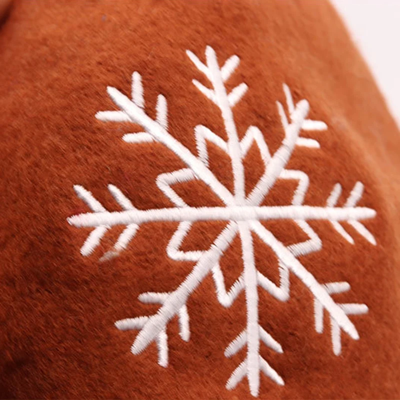 

Original Manual 100% Wool Felt beret Christmas Snowflake Beret DIY Hat Gift for women