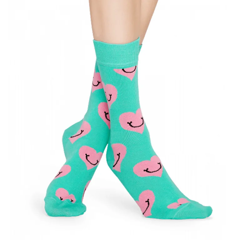 Индивидуальные маленькие красные носки с принтом в форме сердца европейском и