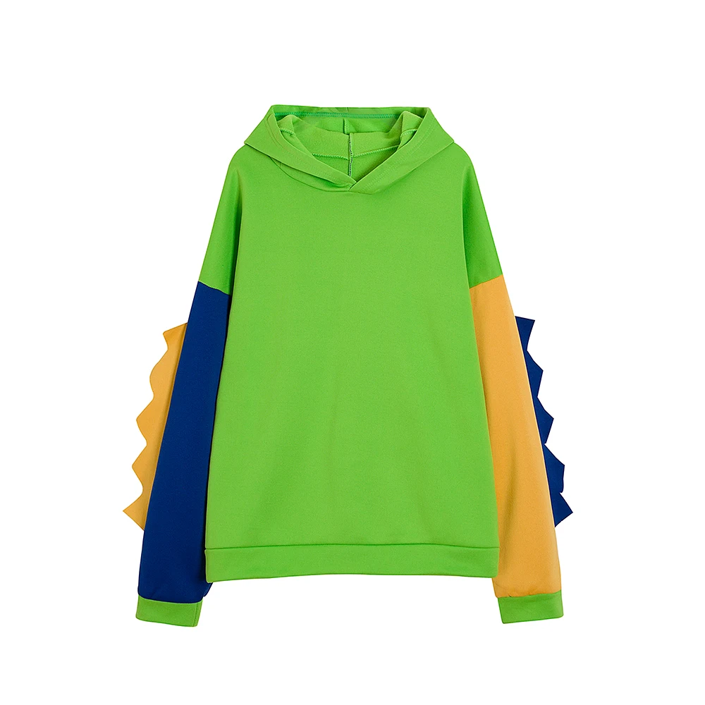 

Oversized Women Hoodie Dinosaur Sweatshirt Patchwork Plus Size Hoodies New Casual Hooded Personalized Outwear Female Clothes