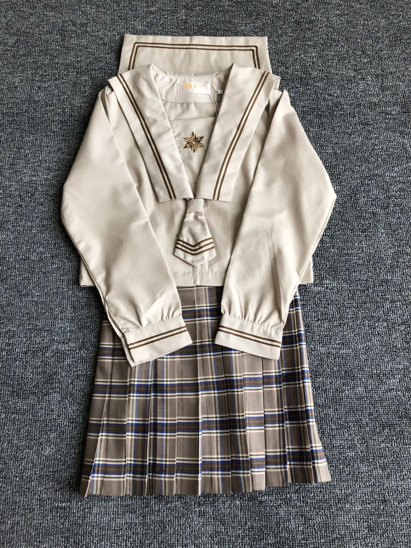 

New Arrival Japanese Orthodox Jk Uniform Sets School Uniform Girls Sailor Suit Plaid Skirt High School College Style Uniform XXL