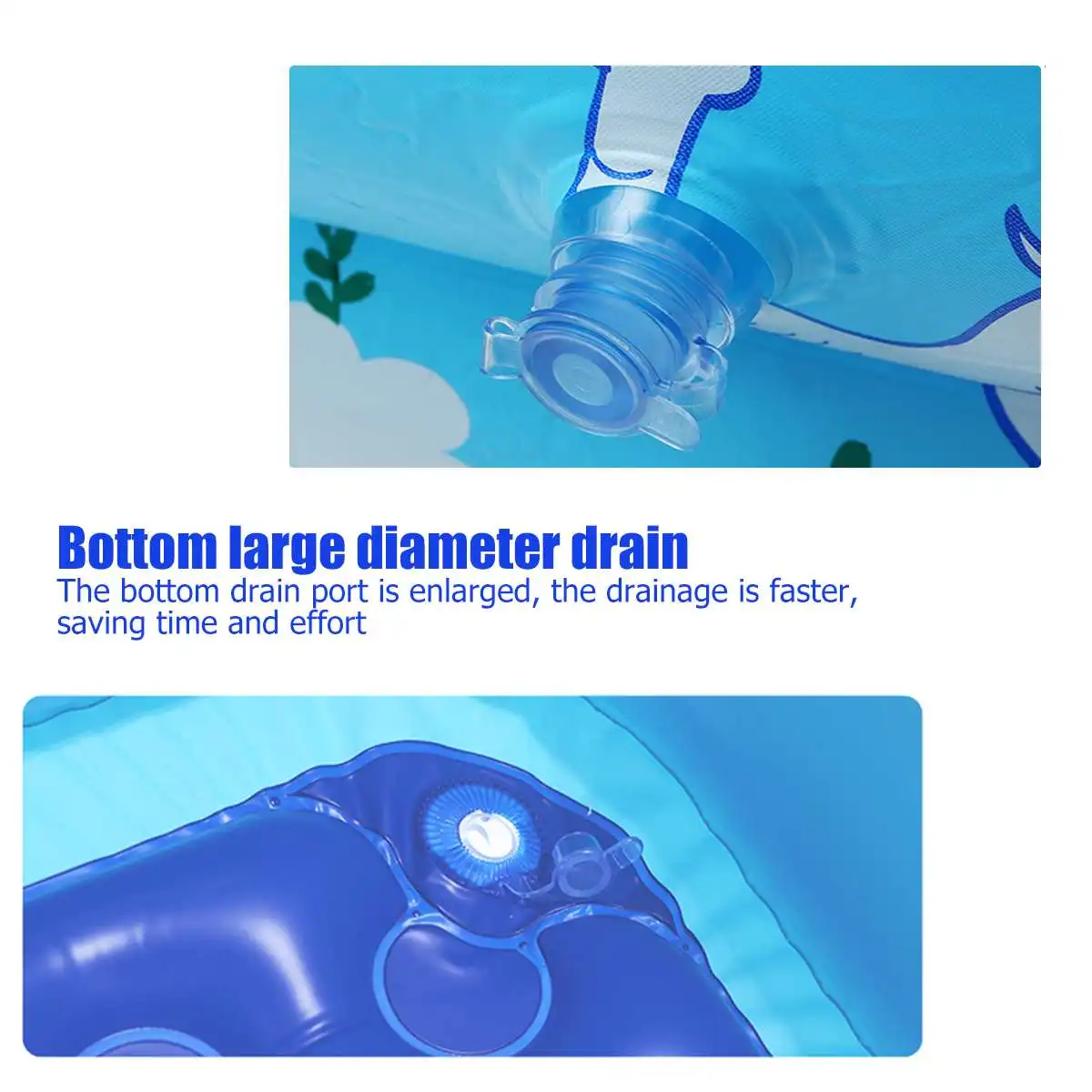 

130/150CM Inflatable Swimming Pool Summer Water Sports Kids Adults PVC Portable Swim Family Play Pool 3 layer Children Bath Tub