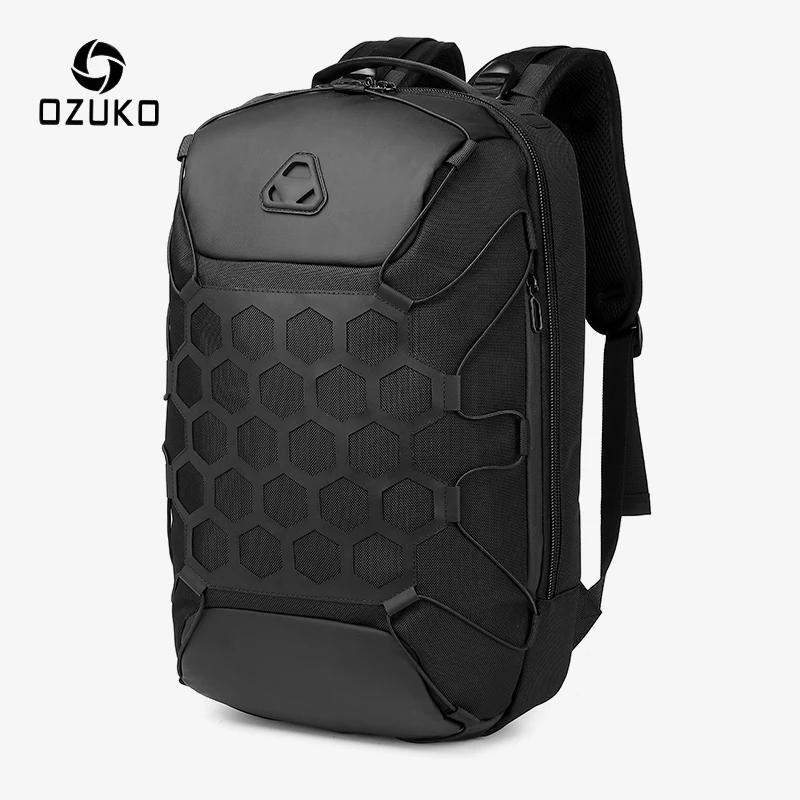 

OZUKO New Fashion Men Backpack Anti Theft Backpacks for Teenager 15.6 inch Laptop Backpack Male Waterproof Travel Bag Mochilas