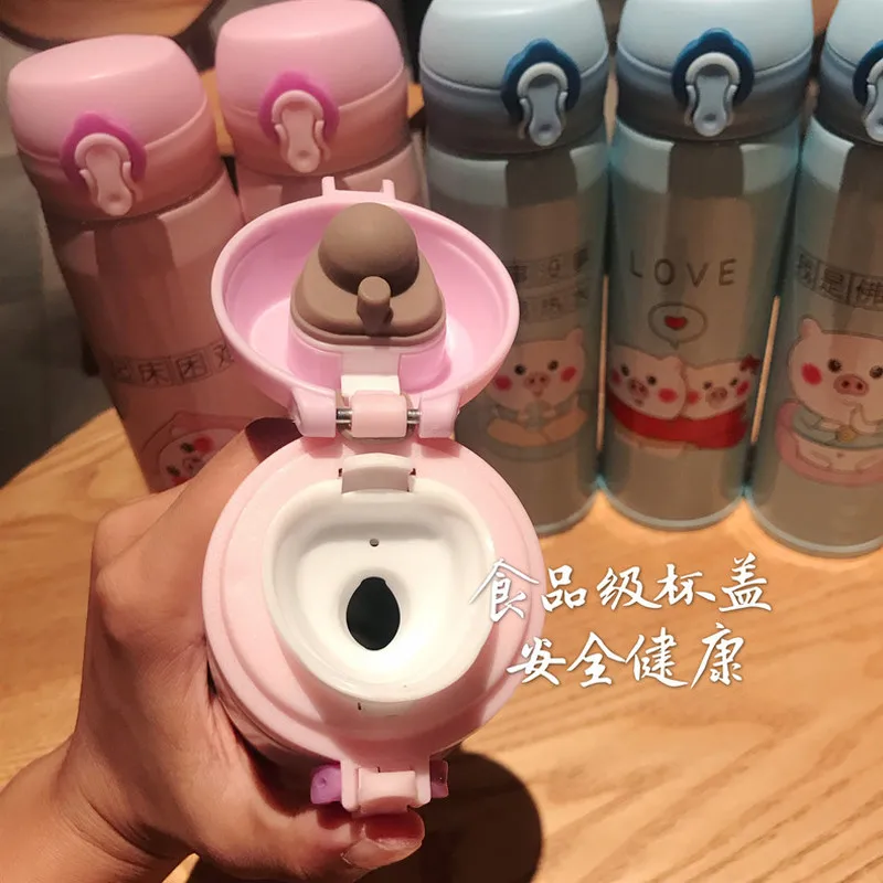 Симпатичные 500 мл вакуумные фляжки термос кружка с фильтром Термокружка милая