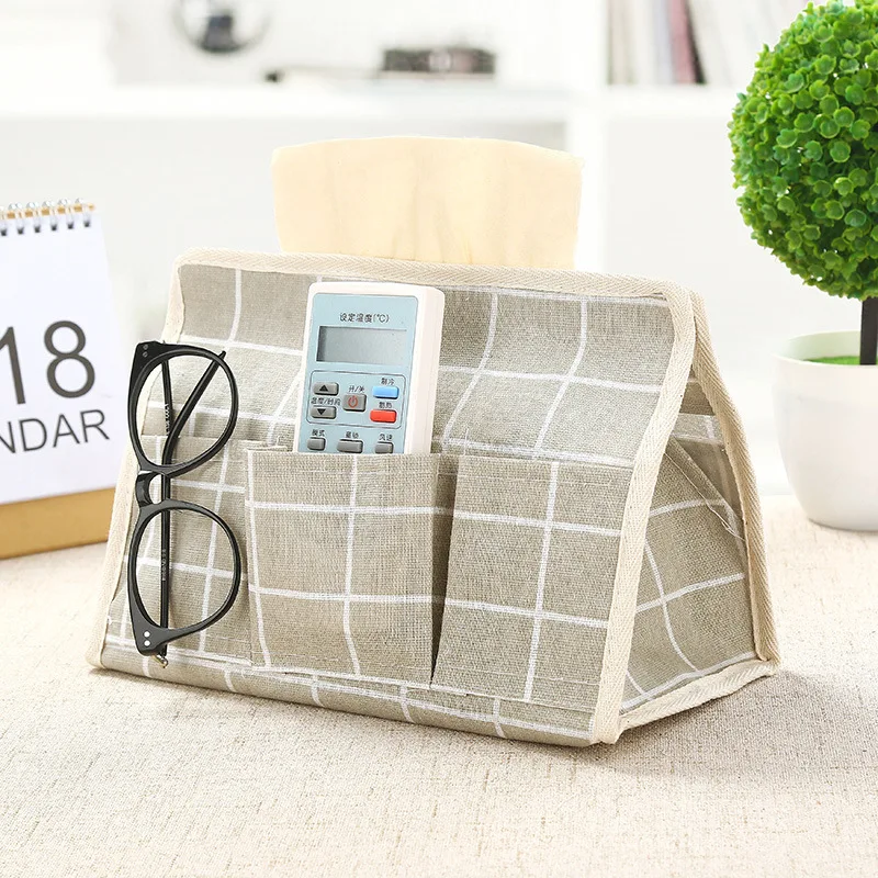 Хлопковый Конопляный кофейный столик коробка для полотенец пульт