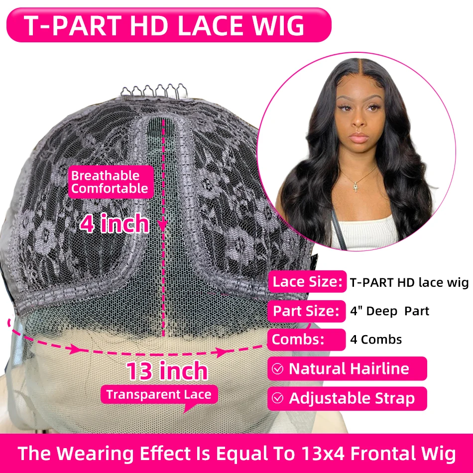 

Short Straight Human Hair Wigs For Black Women Brazilian T Part Transparent Lace Front Human Hair Wigs perruque cheveux humain
