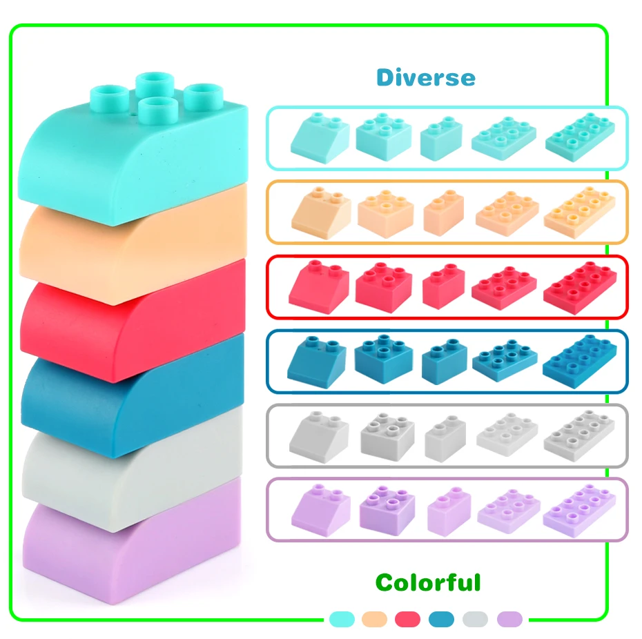 36 252 шт. детские блоки игрушки мягкие резиновые строительные для микроволновых