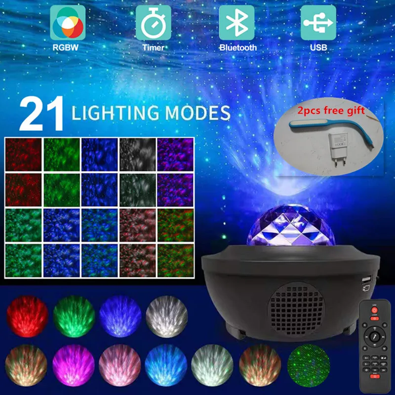 2 шт. светодиодная лампа проектор с пультом ДУ|Ночники| |