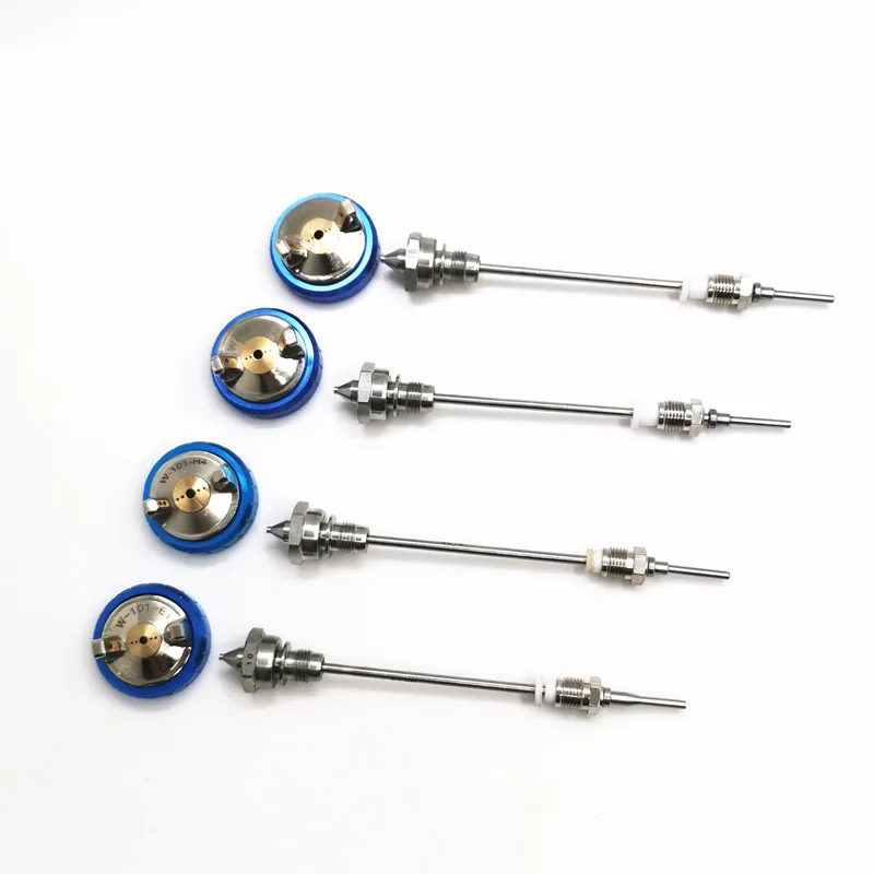 W-101 Perfect atomization High quality 1.0/1.3/1.5/1.8mm nozzle sprayer Three-piece needle cap set W101 kit spray gun | Инструменты