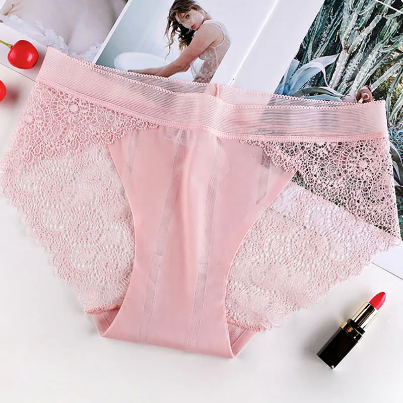 

Sexy Lace Women Panties For Women Underwear Fashion Panty Lingerie Breathable Hollow Out Low-Rise Female Tempting Pretty Briefs