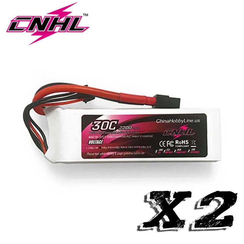 2 шт. CNHL 2200 мАч 3S 11 1 В 30C Lipo аккумулятор с разъемом XT60|Детали и аксессуары| |