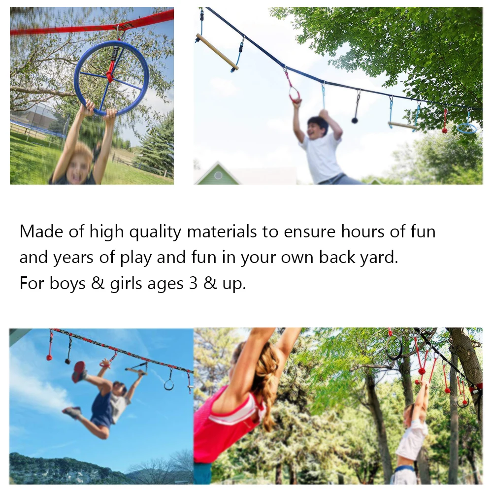 Детское оборудование для упражнений на открытом воздухе линия ниндзя