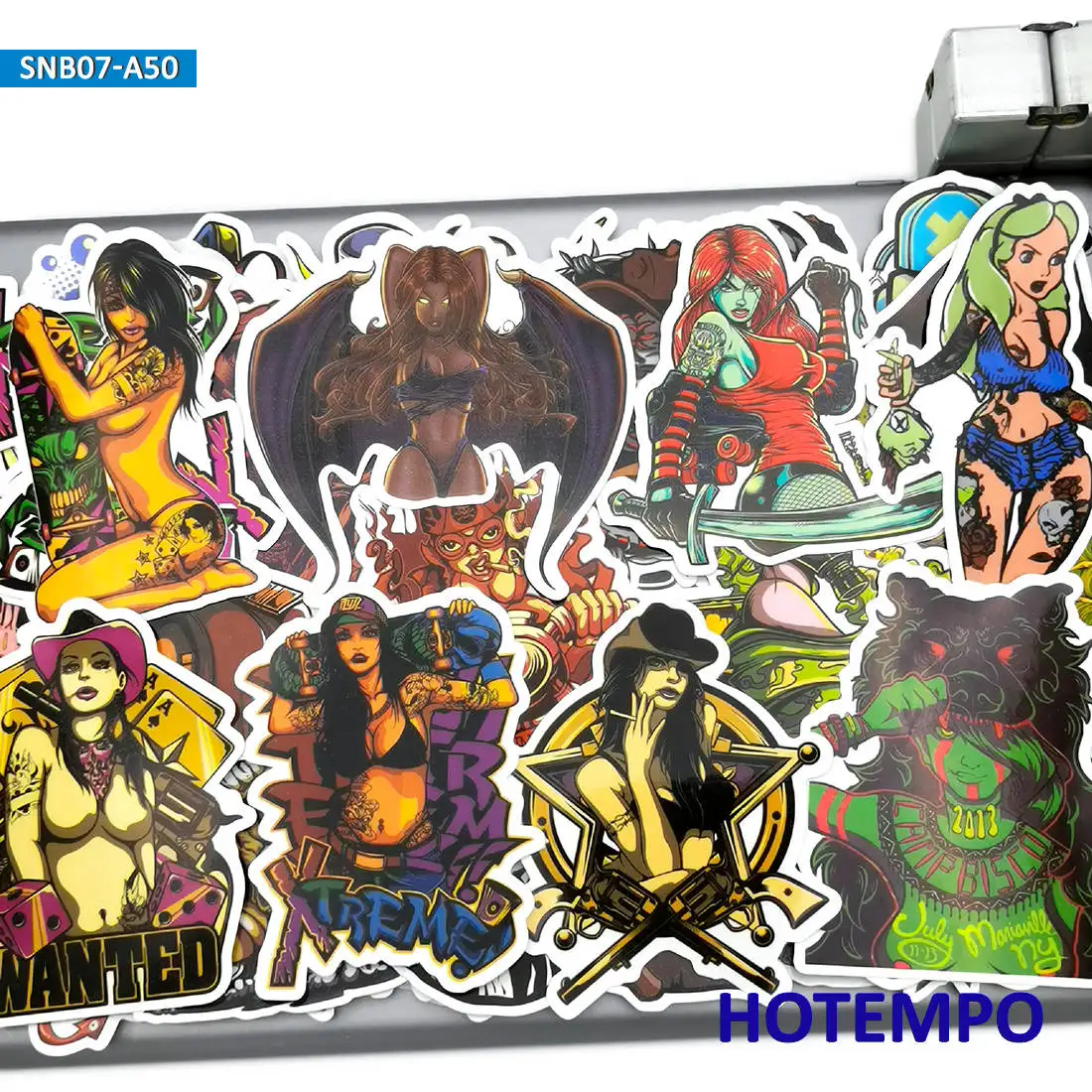 50 шт. Рок панк череп демон ведьма смешанные крутые ретро забавные для телефона