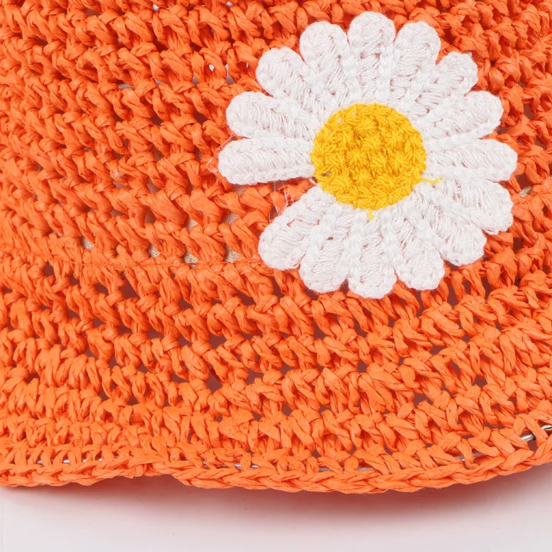

2020 New Flower Sun Hat Summer Straw Hats For Girl Boy Sun Visor Hat Kids Panama Beach Cap gorras