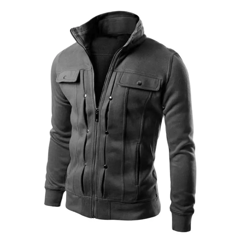 Осенний мужской свитшот с пряжкой в студенческом стиле модель CW 2021 белый