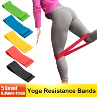 fitness yoga resistance bands elastic rubber band belt sport gym pilates workout exercise glute training equipment for home