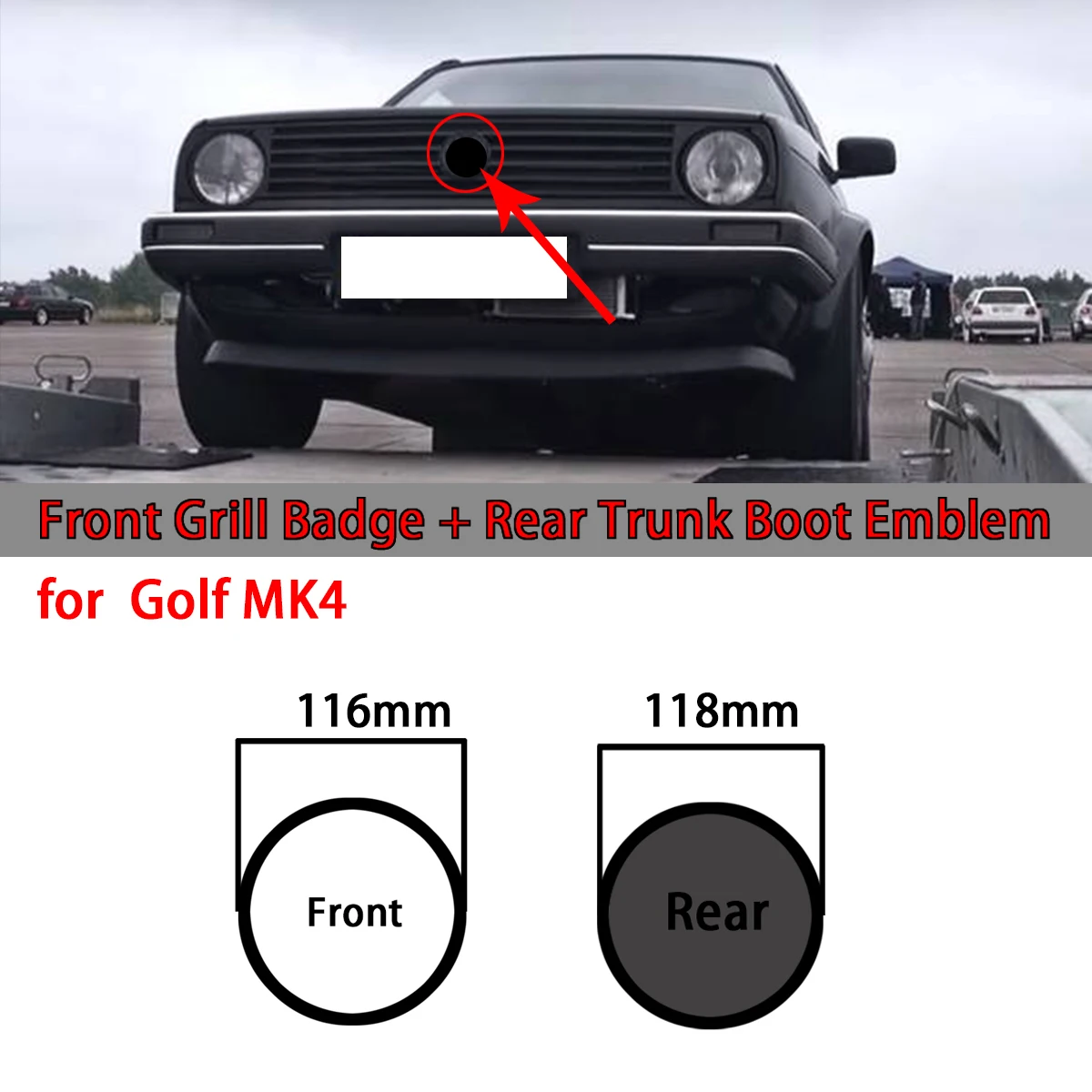 

Глянцевый черный 116 мм значок на переднюю решетку аксессуары + 118 мм Задняя Крышка багажника эмблема Автомобильный логотип аксессуары Подхо...