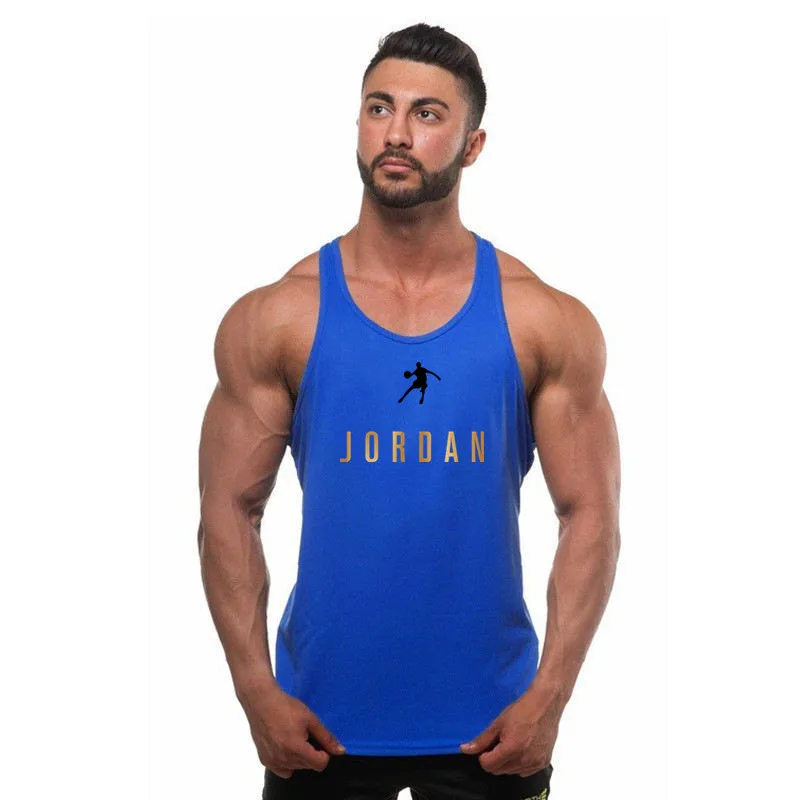 

2021NEWGym Men Muscle Sleeveless Shirt Tank Top Bodybuilding Sport Fitness Workout Vest