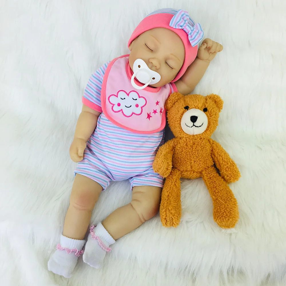 bear(yellow brown) Кукла Avani 'Eve' Реалистичная кукла-Реборн, Реалистичная мягкая виниловая кукла для новорожденных, куклы для подарков - Цвет: bear(yellow brown)