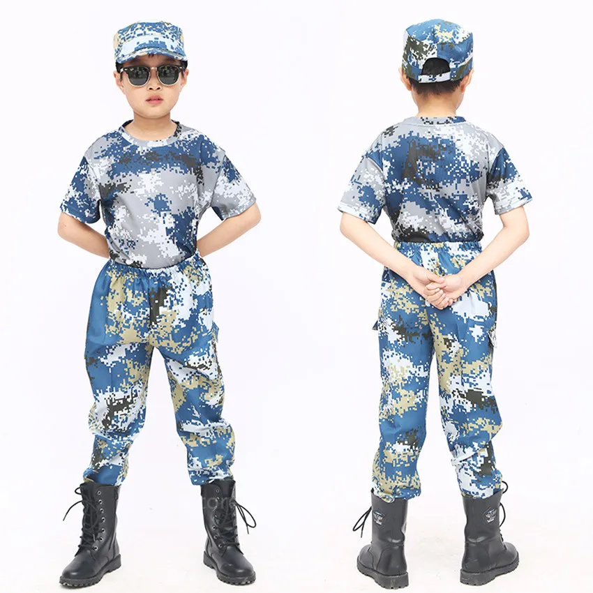 Детская Военная униформа для мальчиков армия США боевой тактический Камуфляжный