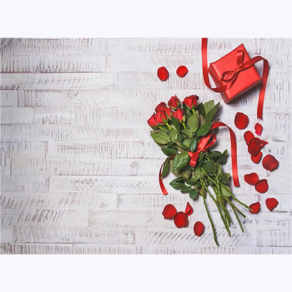 

ZHISUXI Vinyl Custom Photography Backdrops flower Wooden Planks Photography Background LM191216-05