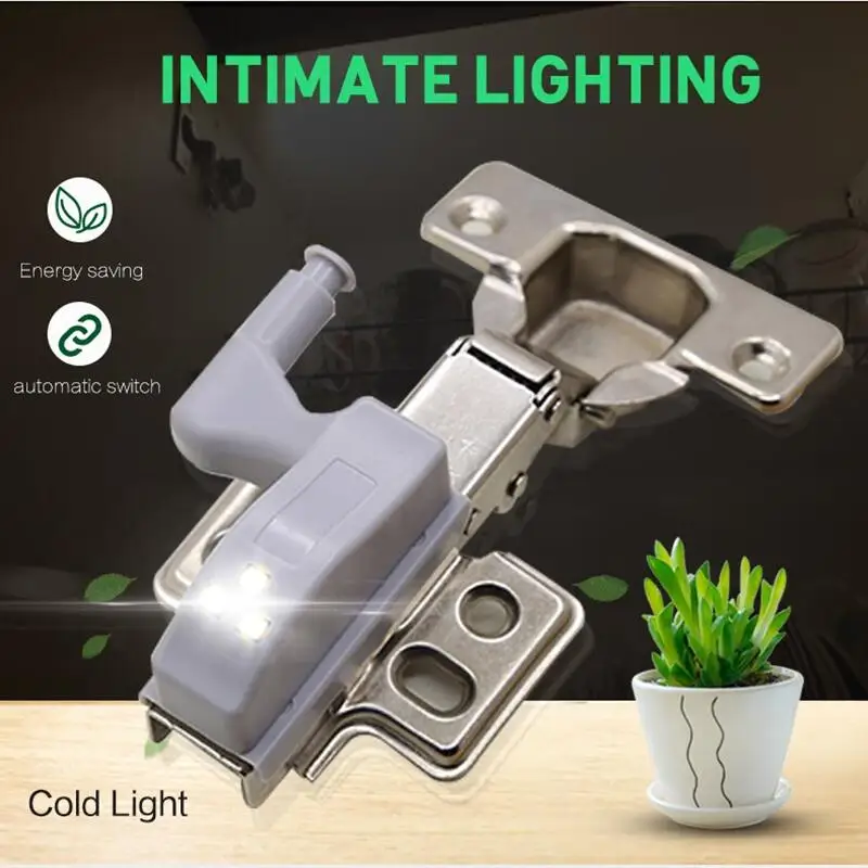 

10pcs LED Inner Hinge Lamp Under Cabinet Lights Universal Wardrobe Cupboard Sensor Lights for Bedroom Kitchen Closet Night Lamp