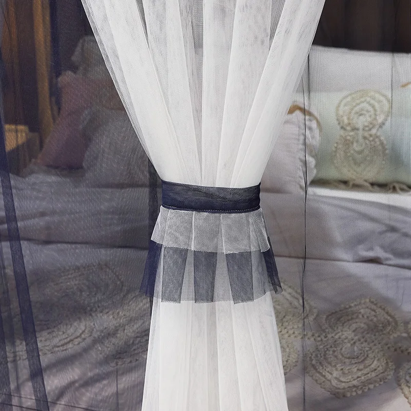 Dream mosquito net Four Corner Post cotton Canopy Bed Mosquito Net contain Wood grain frame for Twin Queen King | Дом и сад