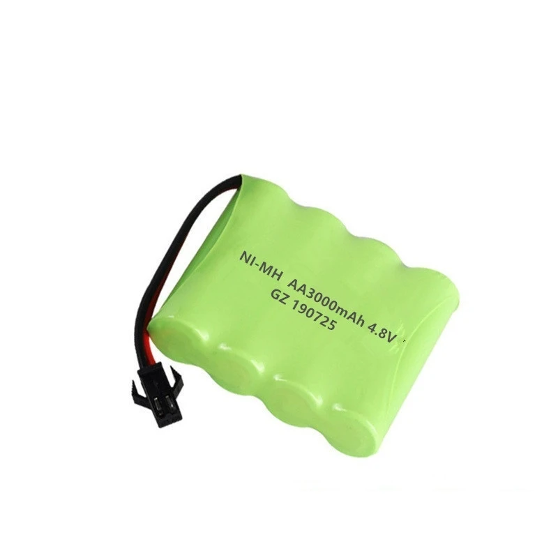 4 8v 3000mah rechargeable battery for rc cars tanks robots boat ship toys gun nimh aa 4 8 v battery pack with charger free global shipping