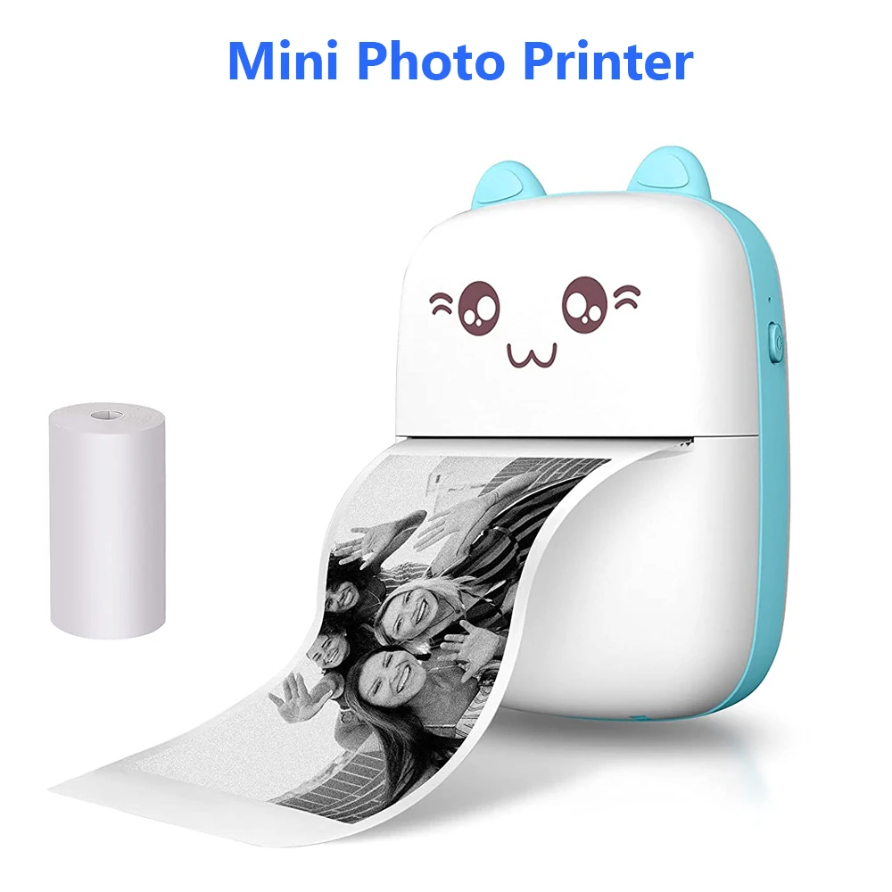 

Mini Printer Portable Thermal Printing Machine Bluetooth Mini Photo Picture Label Printer for Android iOS DIY Home Use Printer