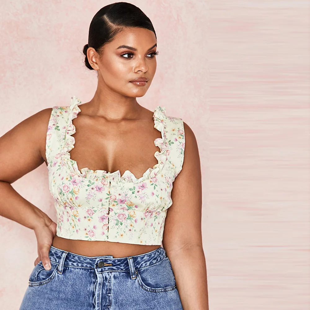 EAGLEWOLF 2021 летний женский жилет новинка лидер продаж Приталенный с цветочным