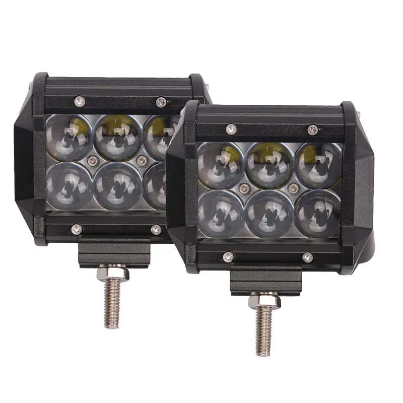 4D объектив 18 Вт 5 дюймов двухрядный светодиодный Рабочий фонарь противотуманная