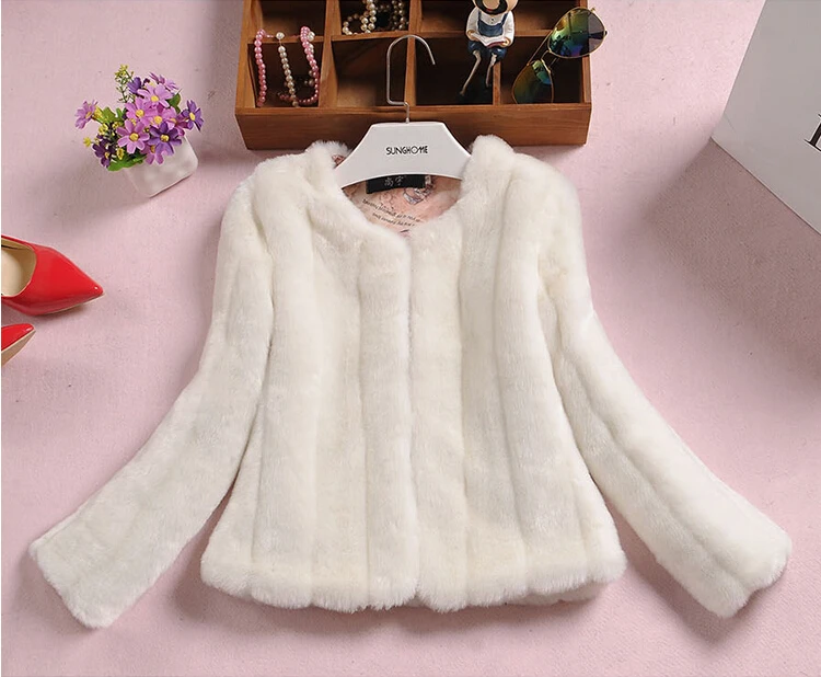 Faux Fur Coat 2020 Winter warm fake Jacket 6XL black white rabbit fur coat large size women Clothing overcaots | Женская одежда