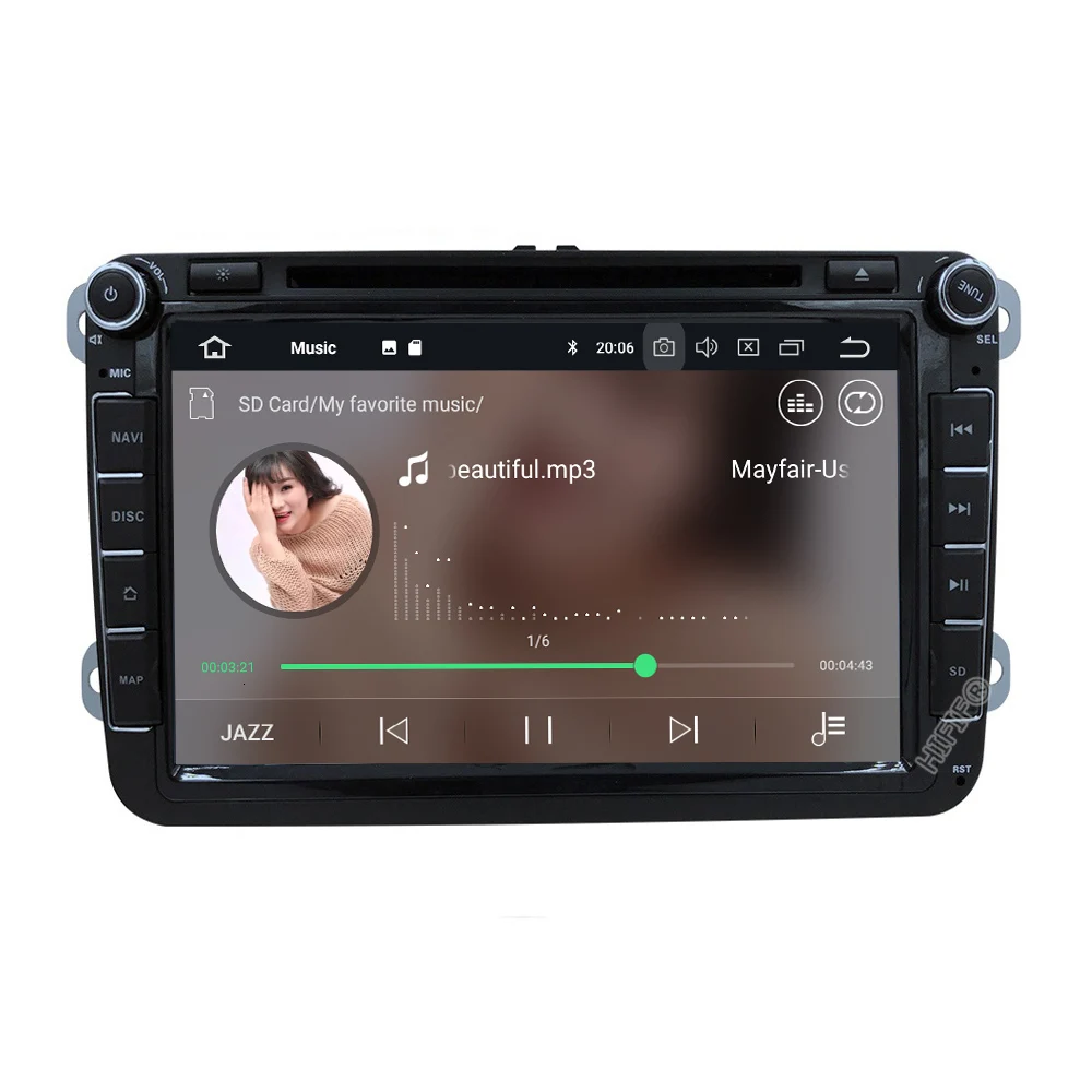 Автомобильный DVD-плеер DSP 2 din 8 дюймов Восьмиядерный Android 10 GPS для VW Passat CC Polo GOLF 5 6 Touran