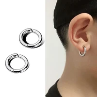 new stainless steel ear clip without earhole earrings men and omen coil ear clip false can be added with earring ring ear buckle