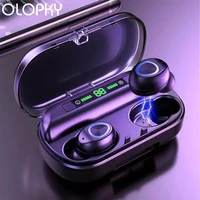 v10 tws earphones cordless ecouteur wireless bluetooth 5 0 noise isolating true wireless earbuds lightning led display earpiece