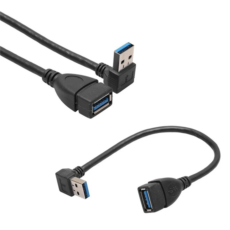 100 Pcs Universal USB Extension Cable 3.0 Male A to Female 90 Degree Data Sync Cord Wire Adapter K1 | Электроника