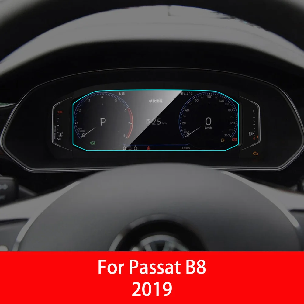For Passat B8 2019 Автомобильная панель для инструментов, Защита экрана для Volkswagen VW Passat B7 B8 Magotan, автомобильная интерьерная Мембрана для приборной панели, защитная пленка из ТПУ - Название цвета: For Passat B8 2019