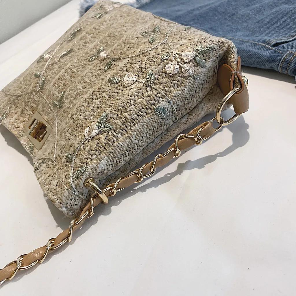 Ручная тканая большая соломенная сумка из ротанга, цветочная корзина для хранения, женские сумки, дорожная сумка, хозяйственная плетеная ручная сумка для женщин и девушек