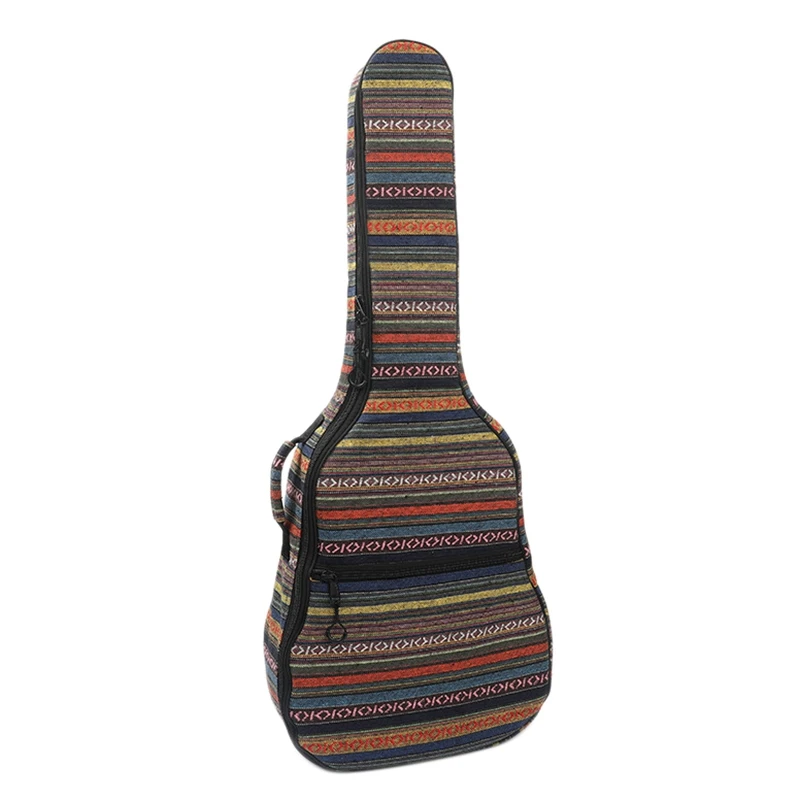 

Чехол для акустической гитары в богемном стиле, мягкий чехол для гитары 40/41 дюйма с подушкой для защиты шеи и плечевым ремнем